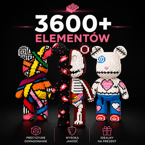 TeddyBlocks™ - Miś z 3600+ Elementów!