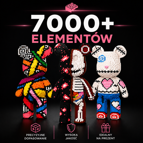 TeddyBlocks™ XXL - Miś z 7000+ Elementów!